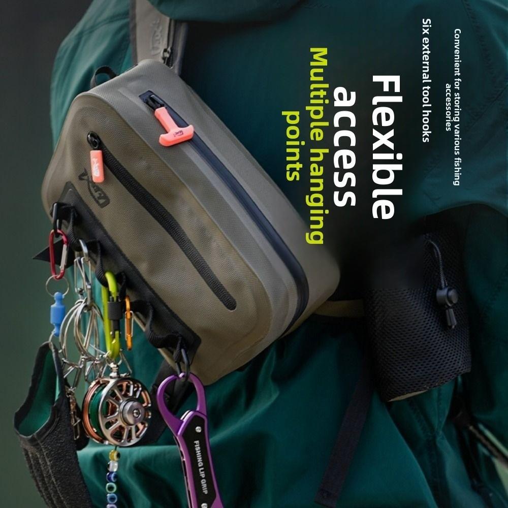 Angeltasche mit großer Kapazität, wasserdichte Schultertasche für Angelausrüstung, Angelzubehör