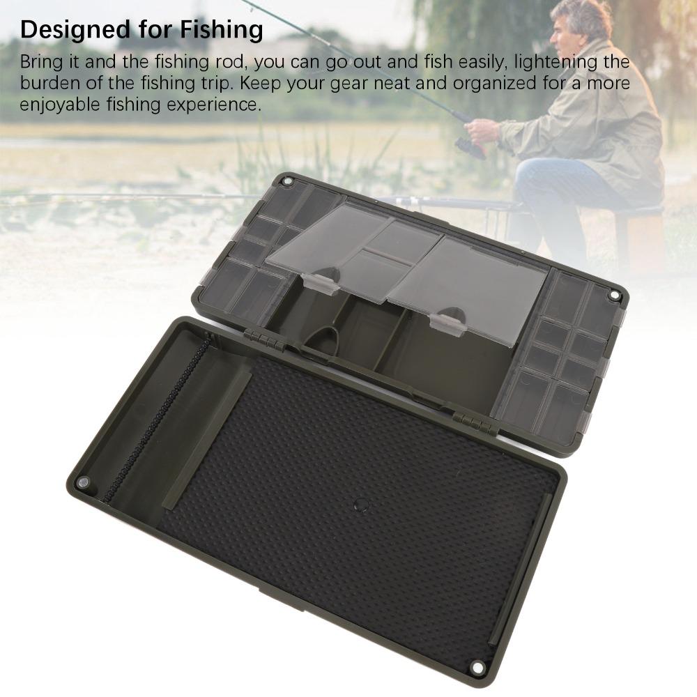 PP Fishing Rig Container 24*12.4*3.5cm Fly Fishing Tackle Box  for Carp Fishing