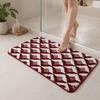Jacquard Bathroom Rug Plush Fluffy Bath Mat
