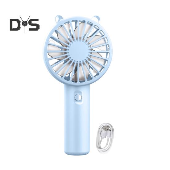 Ventilator mic de mână, cu 3 setări de viteză, flux de aer puternic, zgomot redus, ventilator de buzunar reîncărcabil prin USB, cu baterii