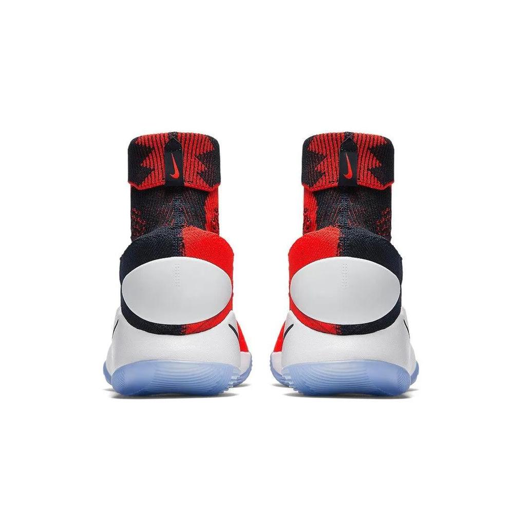 Nike Hyperdunk 2016 Flyknit 'USA' (Unisex) Dark Obsidian / Dark Obsidian-Bright Crimson-Photo Blue Basketball Shoes 843390 446
