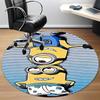 1PC Minion Pattern Office Round Area Rug, Indoor Mat Suitable For Office, Under Office Chairs Bedroom Living Room Home Decor DT1212031