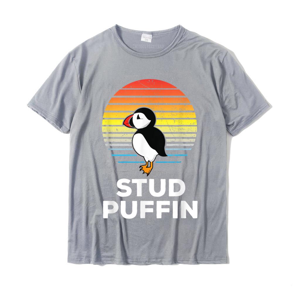 Stud Puffin Uccello Marino Divertente Amante degli Animali Stud Muffin Maglietta Camicie Top in Cotone Magliette Per Magliette Unisex Stampate All'Ingrosso