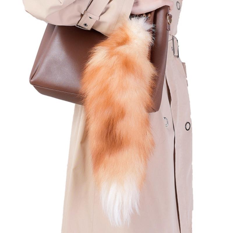 

Long Animal Tail Keychain Key Holder with Keychain Clip, Plush Tail Charm Keychain Purse Bag Charm Keychain Pendant
