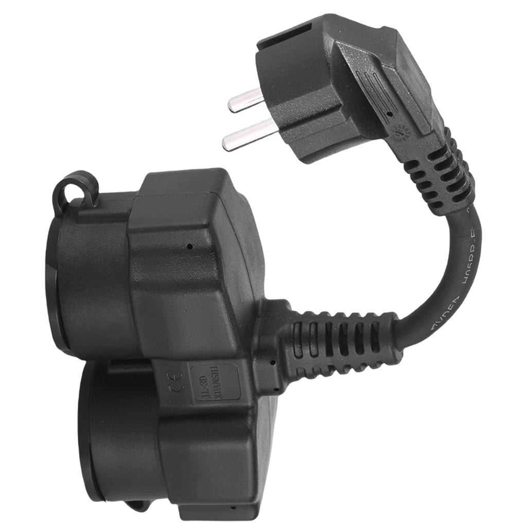 Heavy Duty Double Socket Extension Cable Fireproof Cord Outdoor Power Outlet Plastic for Outdoor & Damp Environments