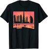 Cool Dubai UAE Cityscape Camel Graphic Art Illustration T Shirt Short Sleeve 100 Cotton Casual Tshirts Loose Top Size S3XL