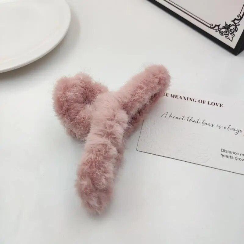 

7 ~ 1 шт. милые плюшевые заколки для волос из искусственного меха, зажимы для волос с когтями, осенне-зимние заколки, модные женские заколки, аксессуары для волос Style I