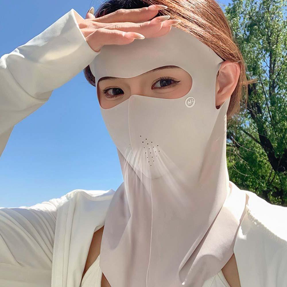 Elastic UPF50+ Sunscreen Mask Traceless UV Protection Mask Ice Silk Face Clothing  Daily