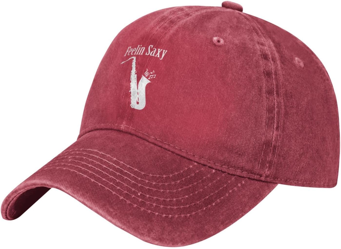 Feelin Saxy Saxophone Music Graphic Baseball Cap Adult Cotton Adjustable Casual Hat Can Be Adjusted