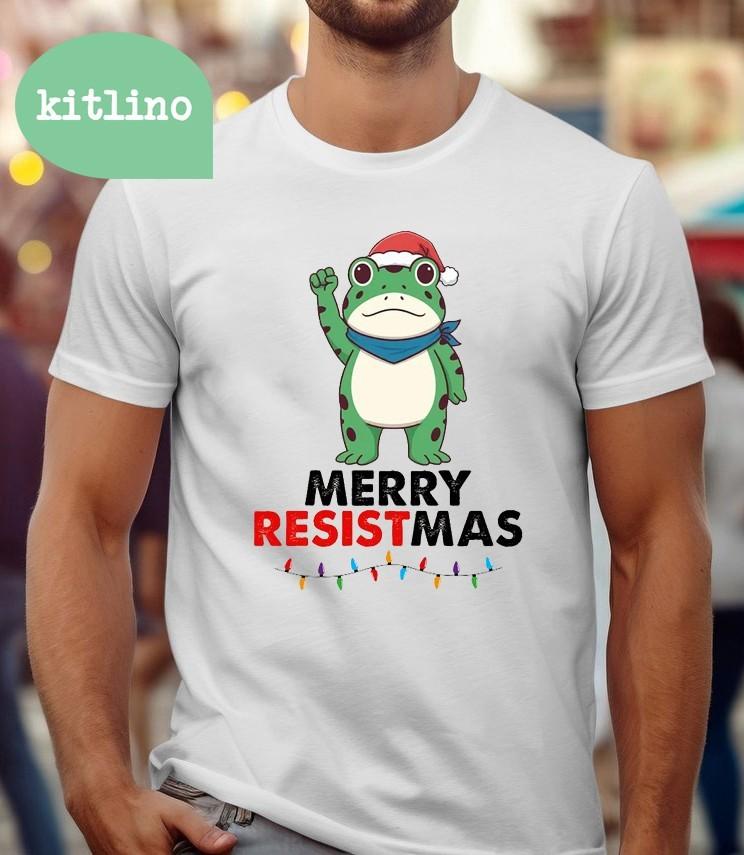 Merry Resistmas Portland Frog Resist Unisex T-Shirt S