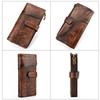 Retro Men's Cowhide Wallet Genuine Leather Men RIFD Long Wallet Large Capacity Multiple Card Slots Casual Portable Coins Purse Durable Card Holder