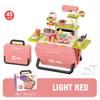 Kids Pretend Play Kitchen Toys Tableware Spray Barbecue Trolley  BBQ Candy Suitcase Role-Playing Toys Light Sound Simulate Set