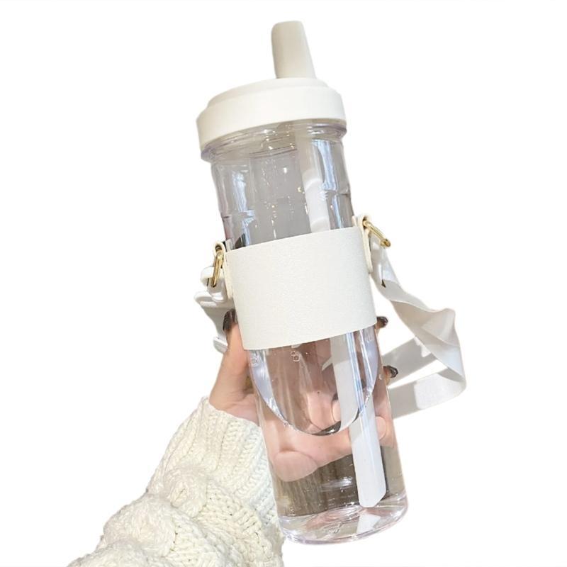 J0MC Convenient Water Bottle with Handle Multifunctional Plastic Cup for Everyday Use