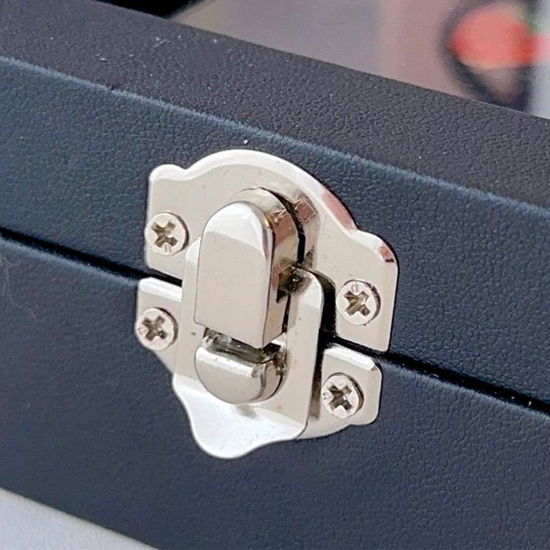 High Quality Leather Pin Display Box Featuring Dust Resistant Fabric Interior And Detachable Stand