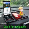 Multifunctional Non-slip Car Mat with Phone Holder & Parking Number Plate