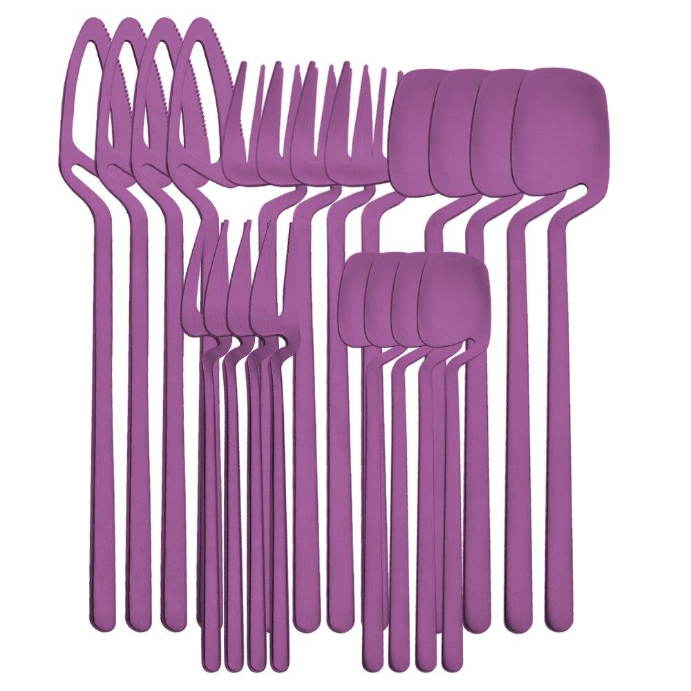 20Pcs Matte Gold Cutlery Set 304 Stainless Steel Dinnerware Knife Fruit Fork Spoon Dinner Silverware Kitchen Party Tableware Set