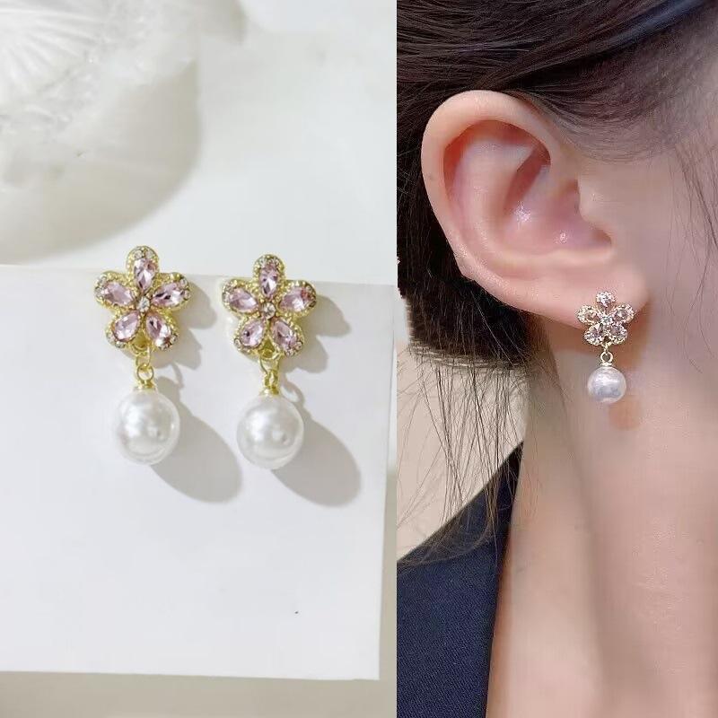 925 Silver Needle Geometric Pearl Earrings For Women Fashion Earrings Flowing Tassel Earrings Elegant Jewelry