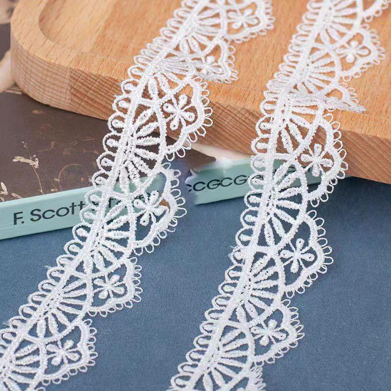 2 Yards/182CM Black Silver Lace Trim Ribbon Hollow-Out Webbing DIY Craft Gift Packing Sewing Decor Supplies 2.6cm