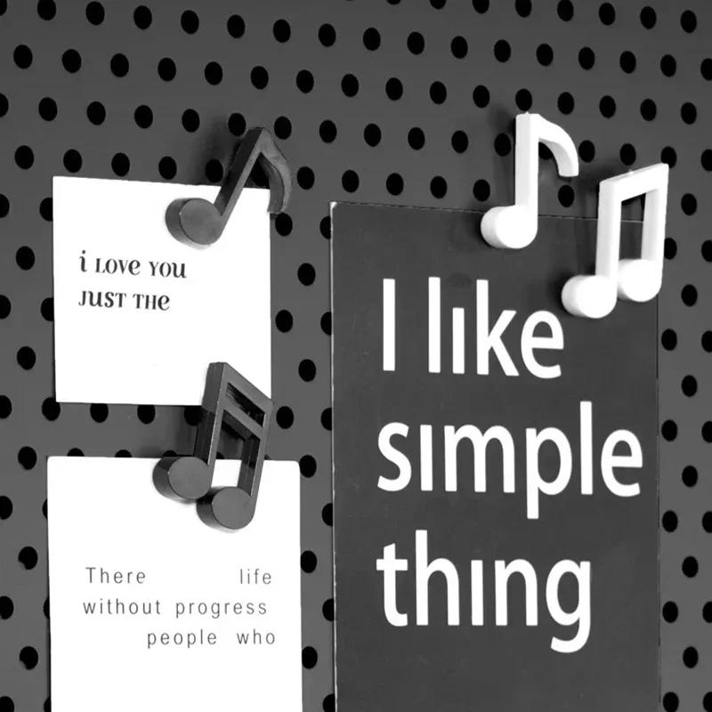 Ensemble de 6 aimants de réfrigérateur note de musique Aimant de réfrigérateur Autocollant magnétique pour photo message Note autocollante Décoration Bureau Maison Cuisine Cadeau