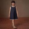 Hacikis Girls' Casual Denim A-line Vest Dress