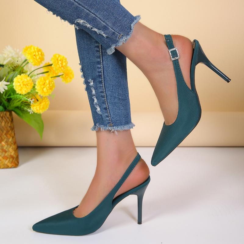 Shoes Female 2025 New Fashion Women's Pumps Summer Pointed Toe Women's High Heels High Quality Sexy Dress Party Women Slingbacks
