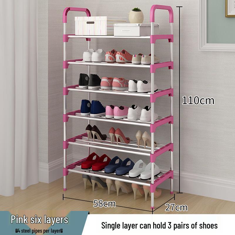 Minimalist Multi-Layer Shoe Rack: Space-Saving Entryway Shelf & Cabinet