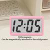 1pc Mini Battery Powered Digital Desk Clock Time Date 12-hour Display Table Clock  Wall-mounted LCD Clock With 4Pcs AG10 Battery