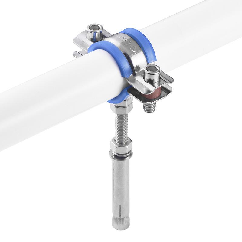 304 Stainless Steel Pipe Clamp Hanger for Gas and PVC Drain Pipes, Ceiling Support Buckle