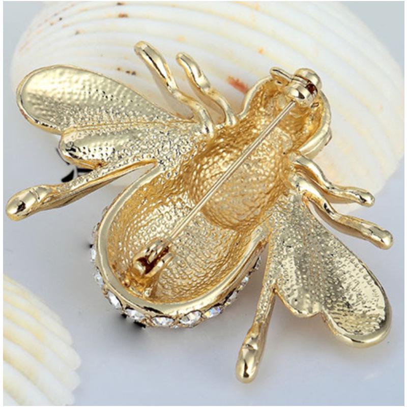 European & American Cute Animal Diamond Bee Brooch – Creative New Accessory