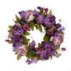 Artificial Peony Flower Wreath for Front Door Hanging Decorative with Green Leaves Wedding