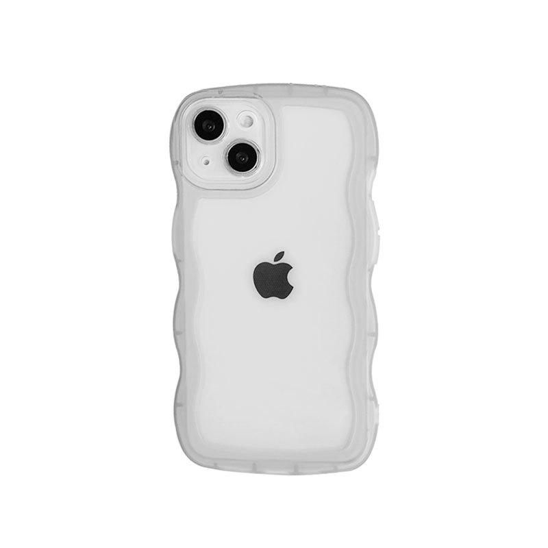 Wavy Edge Soft Protective Case for Apple 17PRO/16PROMAX - Translucent, Anti-Drop, Trendy Cover