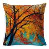 New Linen Pillow Cover Oil Painting Landscape Office Lumbar Pillow Cover Home Sofa Pillow Home Pillow