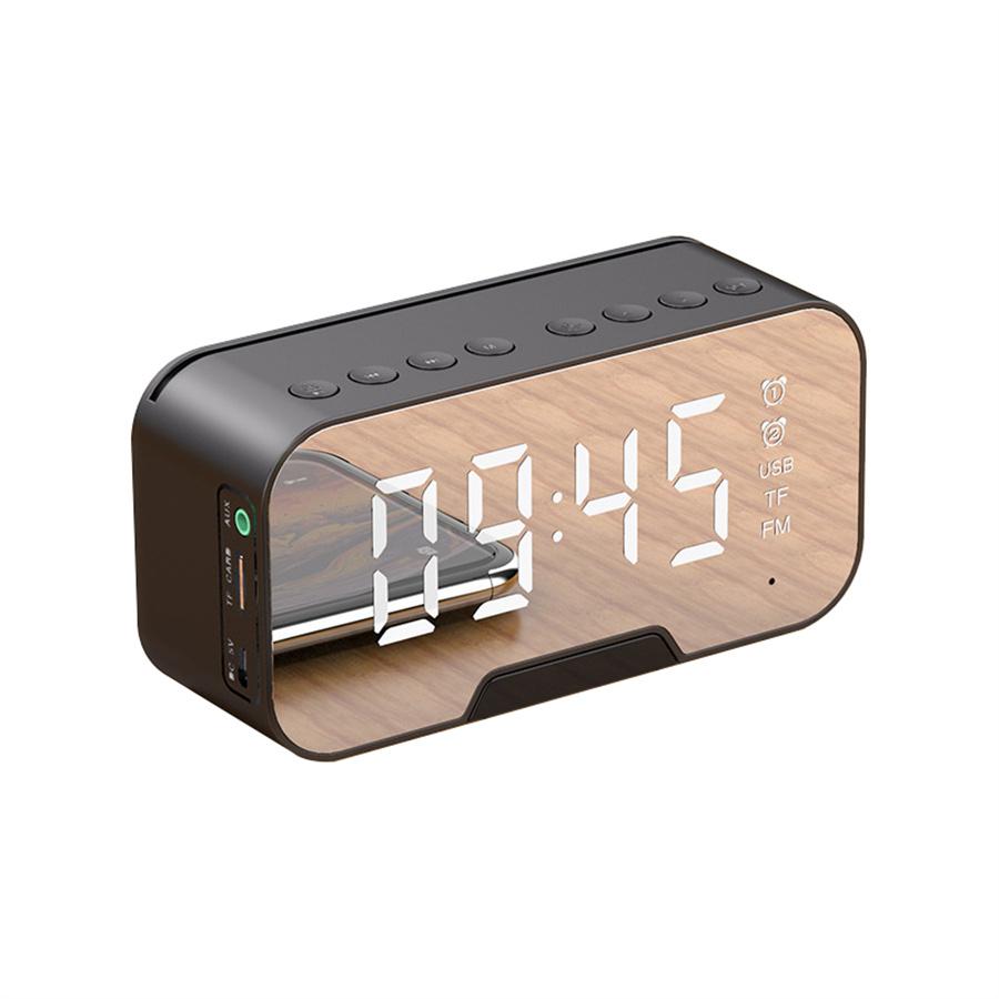 

Mirror Clock Bluetooth Cordless Speaker Voice Broadcast Alarm Clock Sound New