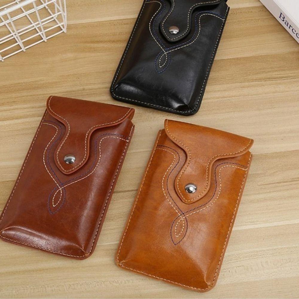 Pouch Camping Mobile Phone Waist Pack Phone Belt Hanging Pouch Leather Phone Case Phone Waist Bag