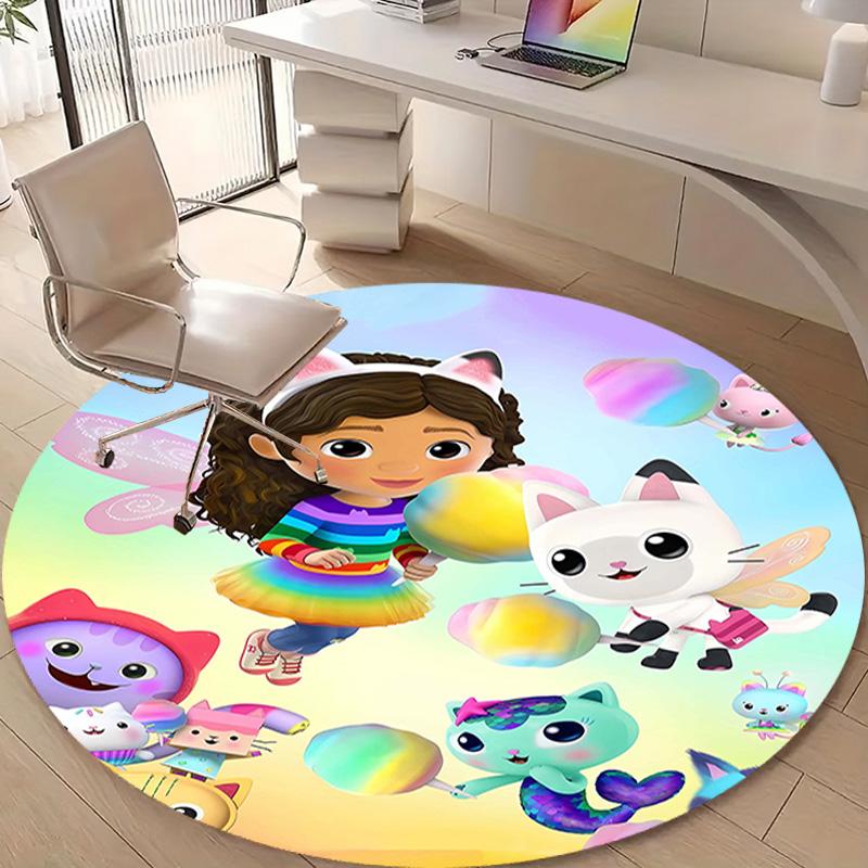 1pc Gaby's Bubble House4 Design Printed Area Round Carpet for Bedroom Living Room Home Decor Rugs Mat Non Slip Mat Rug for Bedside