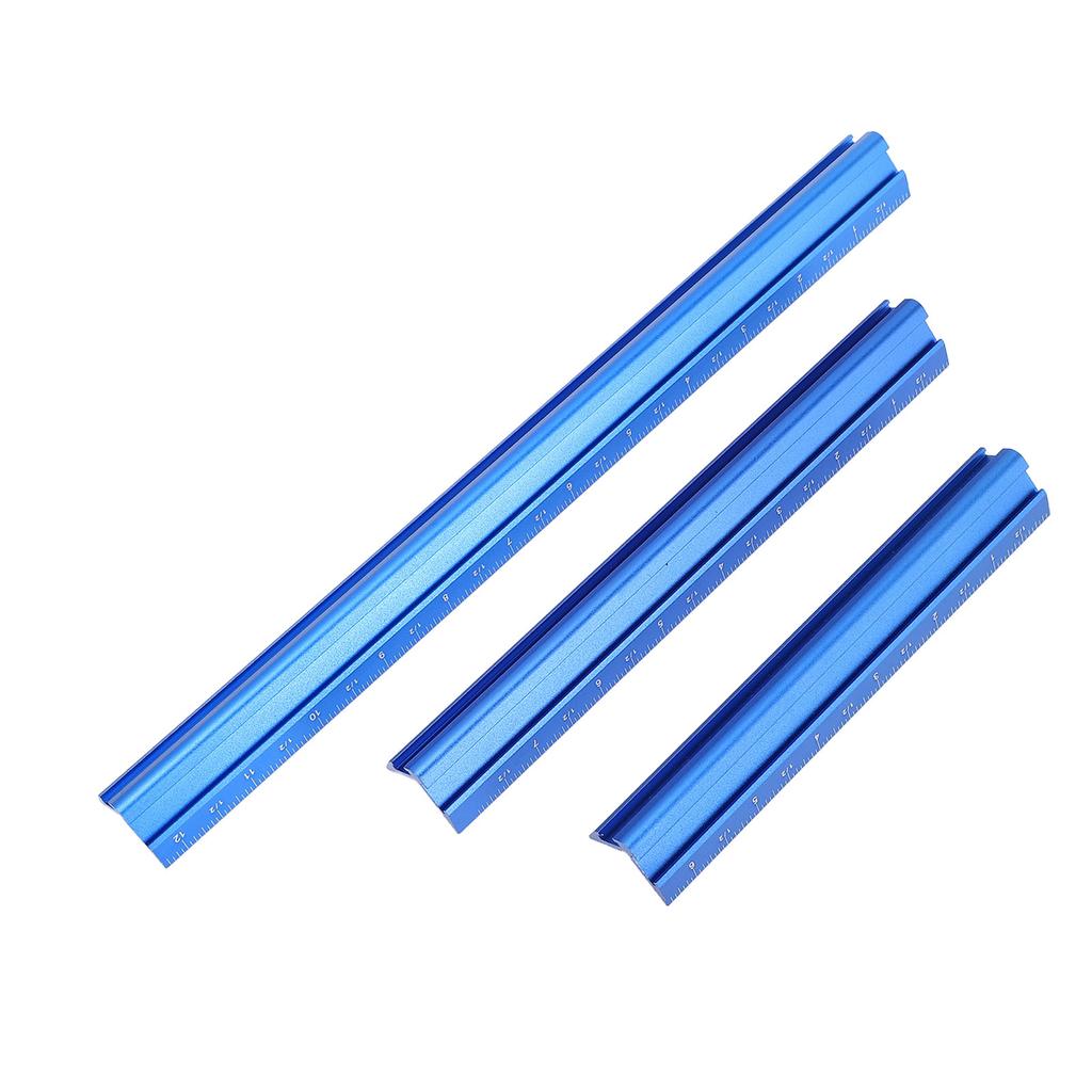 3PCS Set Woodworking Edge Ruler Aluminium Alloy V Shaped Corner Measuring Tool for Woodworking