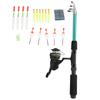 Portable Fishing Rod Reel Set Pole Reel with Line Full Kit Hooks with Storage Box Floats