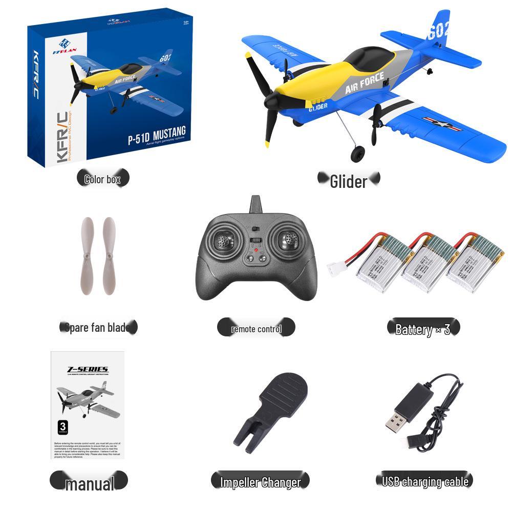 Kaifeng KF602 Remote Control P51D Mustang Fighter 3-Channel Foam Airplane Model