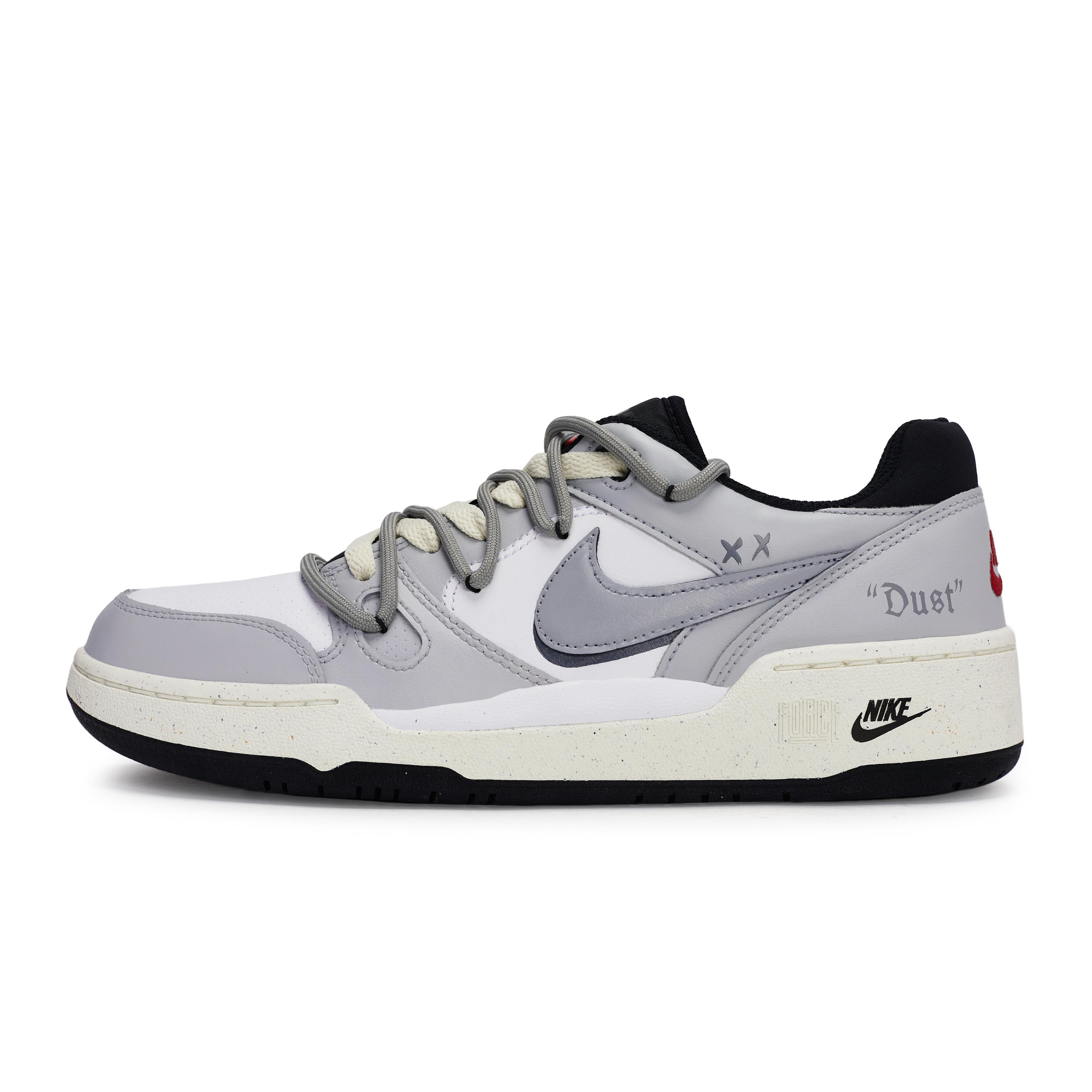 

Nike Full Force Skateboard Shoes Men s Low Top Black/White/Gray FB1362-101(Team1189-) 40
