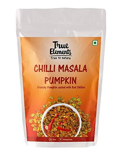

Семена Тыквы с Чили и Масалой (125 г), Chilli Masala Pumpkin, True Elements