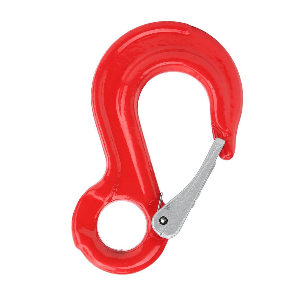 2Ton Round Fixed Eye Lifting Hook with Latch Alloy Steel Crane Hoist Hook for Ship Construction