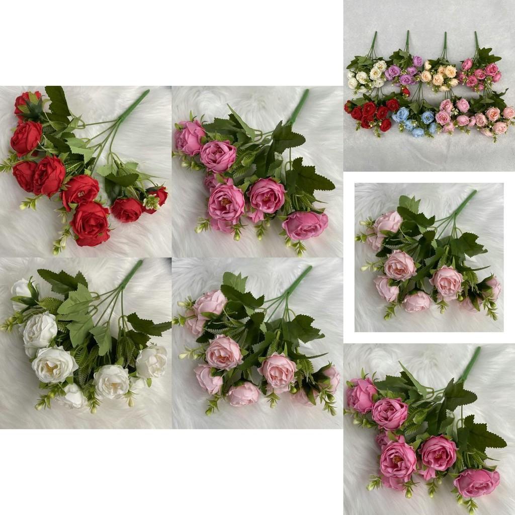 Faux Peony Floral Arrangement For Festive Occasions Christmas Valentines Day Gift