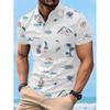 Summer Men's Polo Shirt 3D Print Pattern Breathable Lightweight Casual Fashion Outdoor Beach Men's Clothing