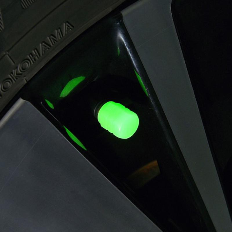 Luminous Tire Valve Cap Car Motorcycle Bike Wheel Hub Glowing Valve Cover