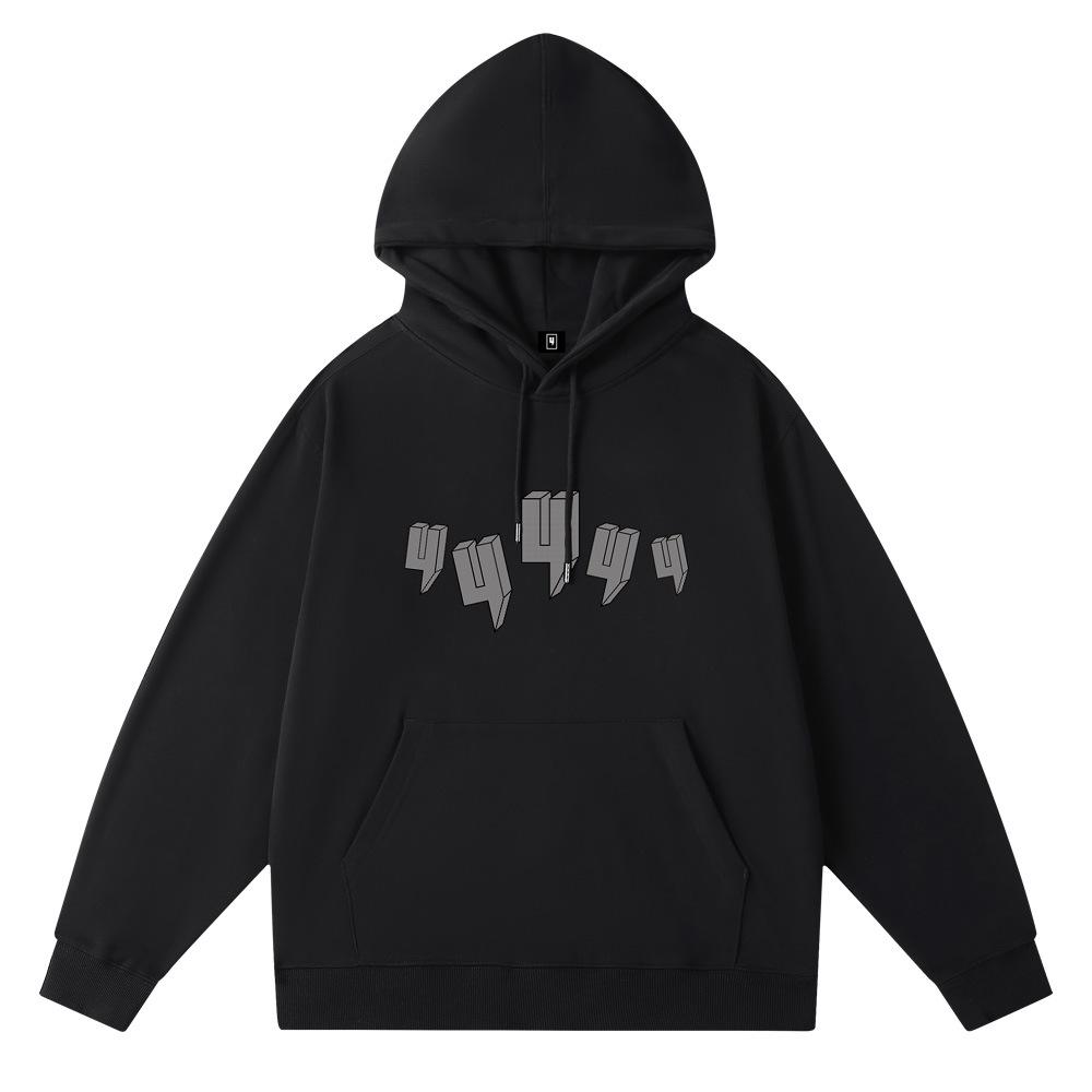 Unisex Trendy Hooded Sweatshirt - Loose Fit, Autumn/Winter Style with Letter 'Y' Print for Couples