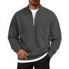 Men's Color Lined Sweatshirt Long Sleeve with Pockets for Fall Winter