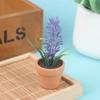 1:12 Dollhouse Miniature Xmas Tree Micro Tree Potted Plant Ceramic Flower Pot Lavender Rose Green Plant Home Decor Toy