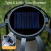Solar Camping Light with Tripod 4 Modes Adjustable Waterproof USB Rechargeable Outdoor Hiking Tent Hanging Lamp Emergency Lantern