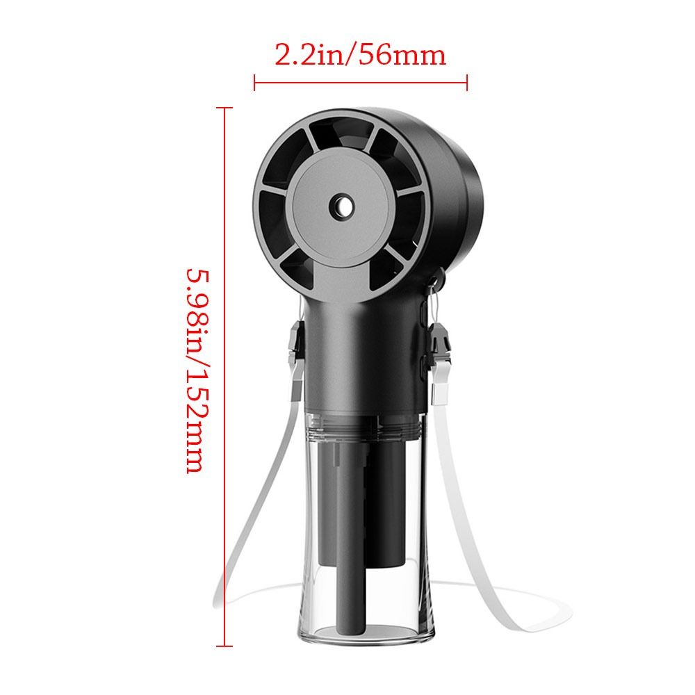 Portable Neckloop Fan with Water Spray Mist Mini Fan Multi-function Air Cooler  Outdoor