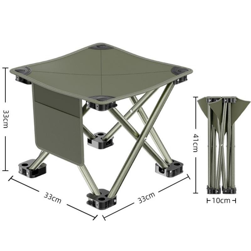 Ultra Lightweight Portable Hiking Campstool Foldable Fishing Stool Camping Picnic Stool Durable Sturdy Folding Chairs with Storage Pocket Outdoor Gear